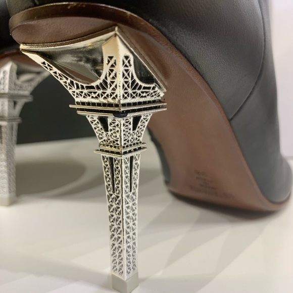 🔥HP🔥 Vetements Eiffel Tower Leather Boots EUR38 - Picture 12 of 16